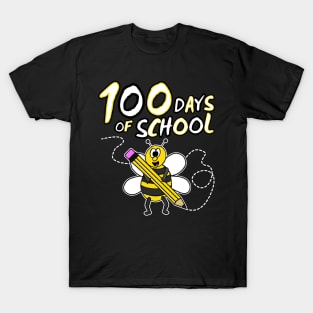 100 Days Of School Bee Wildlife Kindergarten 2022 T-Shirt